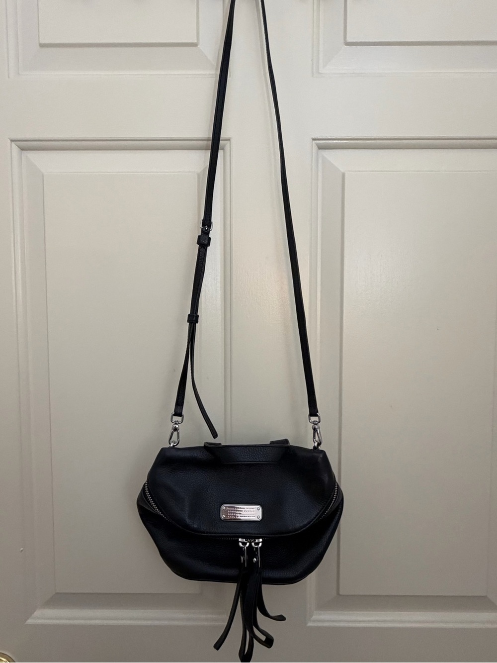 Marc By Marc Jacobs Black Pebbled Leather Crossbody with Tassel